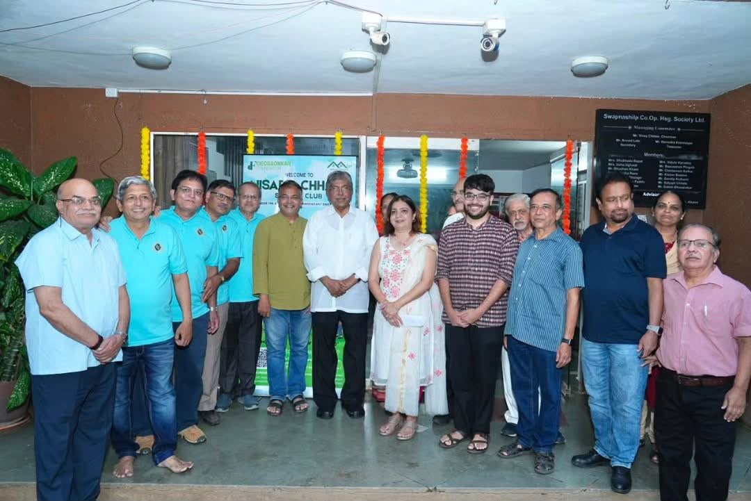 Committee members and guests at the Swapnashilp Society centre opening